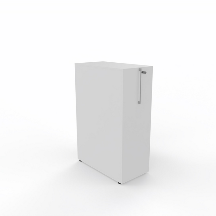 Skåp Boxi m utdragbar hyllsektion, låsbart, pennlåda H1200xB800xD420