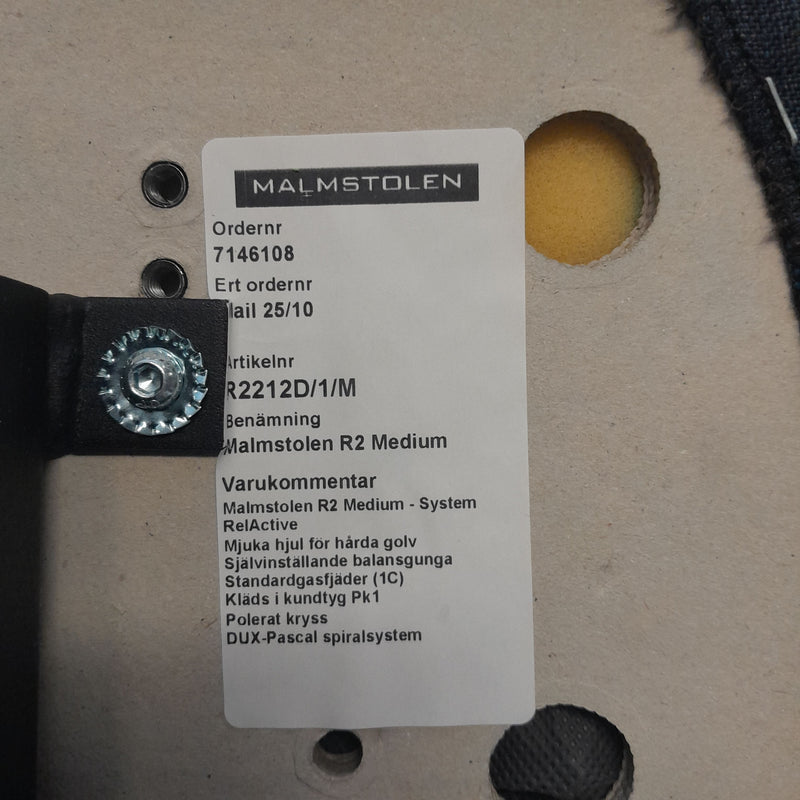 Malmstolen R2 medium, blå