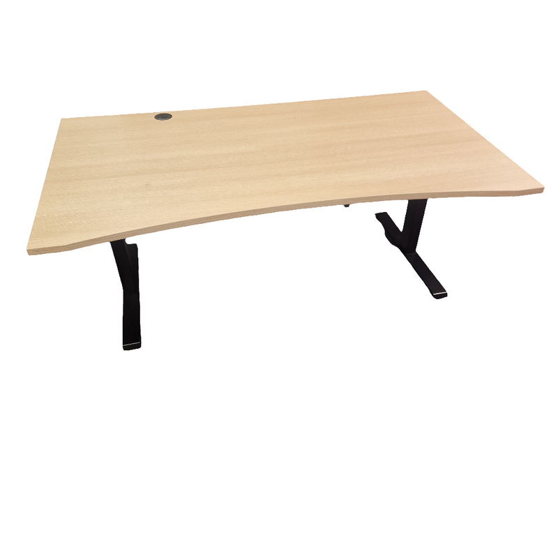 Skrivbord m maginsvängd 160x90xm