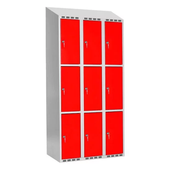 Boxskåp SMG 3 fack med 3 dörrar i höjd