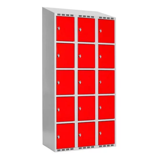 Boxskåp SMG 3 fack med 5 dörrar i höjd