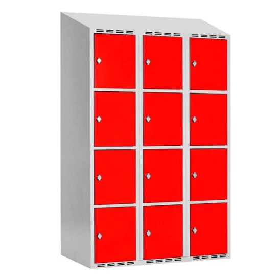 Boxskåp SMG 3 fack med 4 dörrar i höjd