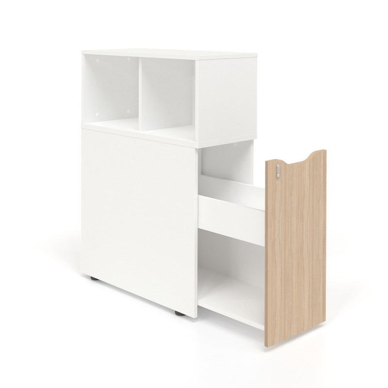 Skåp Boxi m utdragbar hyllsektion, låsbart, H1090xB800xD360