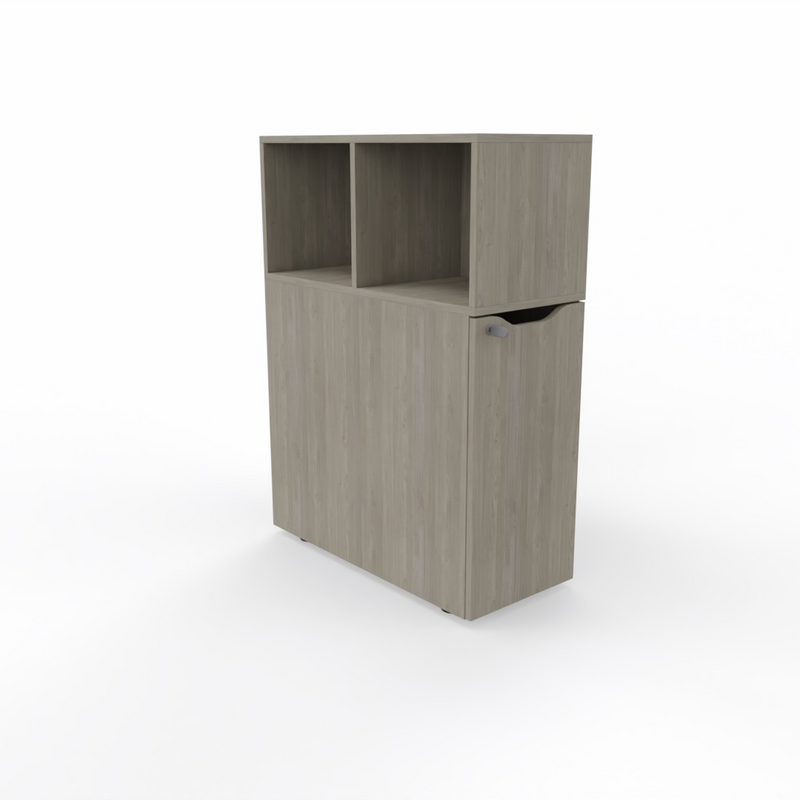 Skåp Boxi m utdragbar hyllsektion, låsbart, H1090xB800xD360