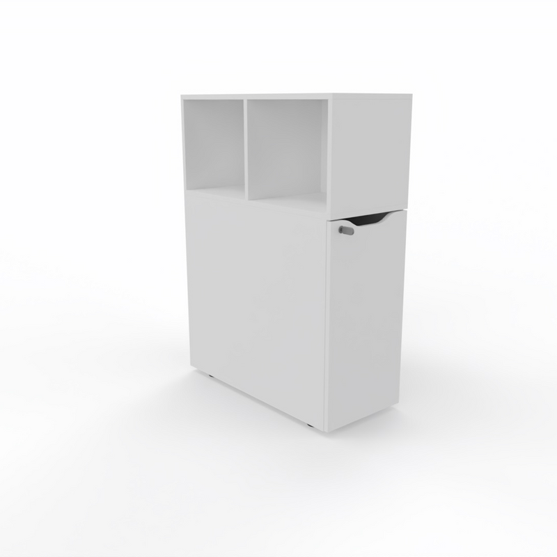 Skåp Boxi m utdragbar hyllsektion, låsbart, H1090xB800xD360