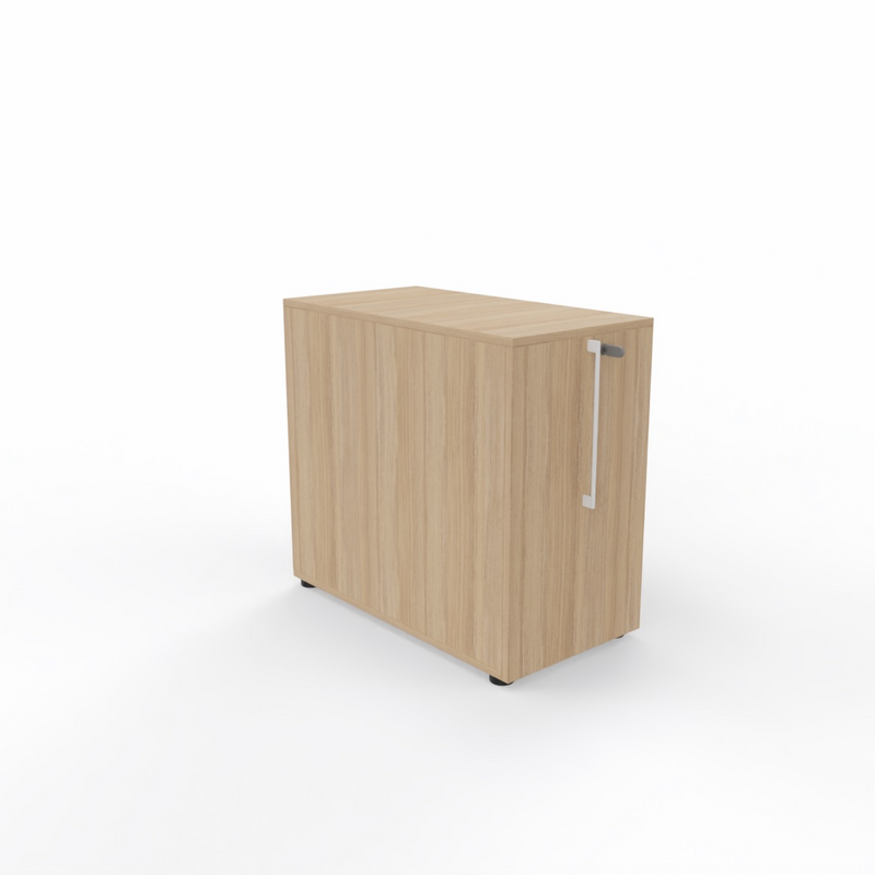 Skåp Boxi m utdragbar hyllsektion, låsbart, pennlåda H740xB800xD420