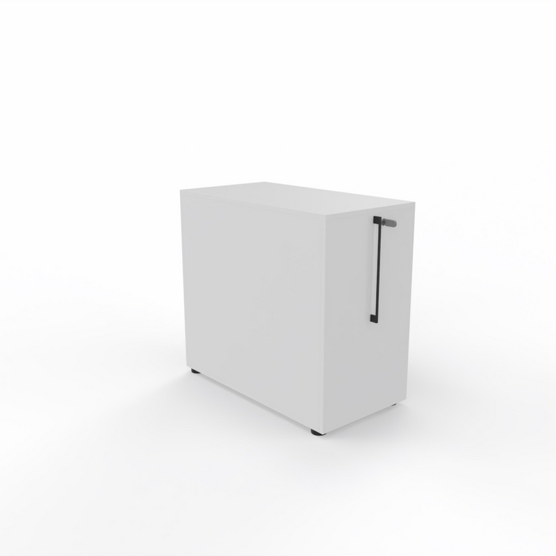 Skåp Boxi m utdragbar hyllsektion, låsbart, pennlåda H740xB800xD420