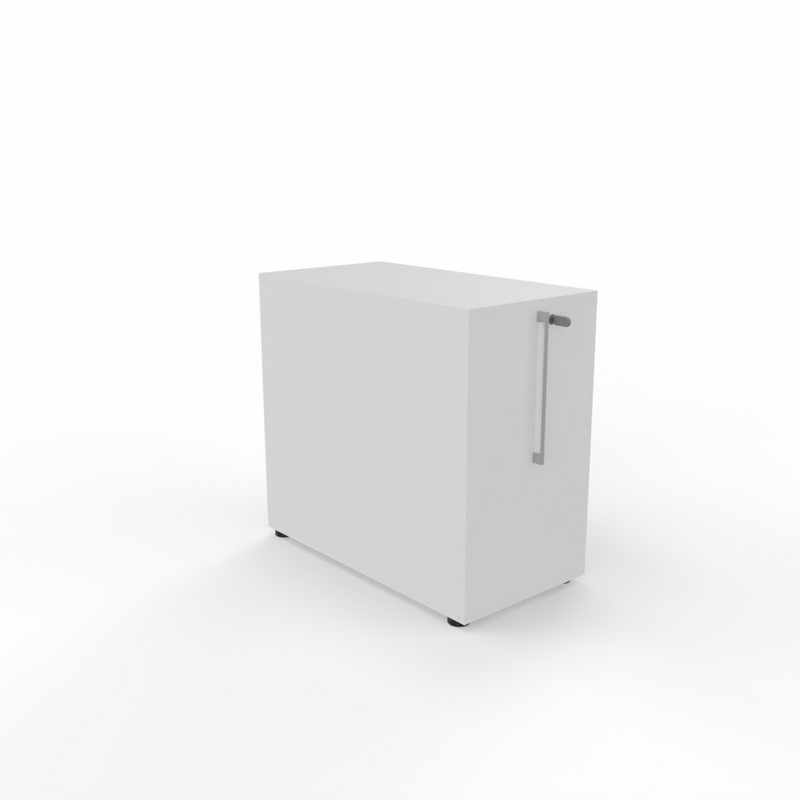 Skåp Boxi m utdragbar hyllsektion, låsbart, pennlåda H740xB800xD420